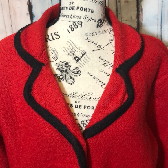 Herman Geist Vintage Wool Blazer Red - Picture 2 of 6